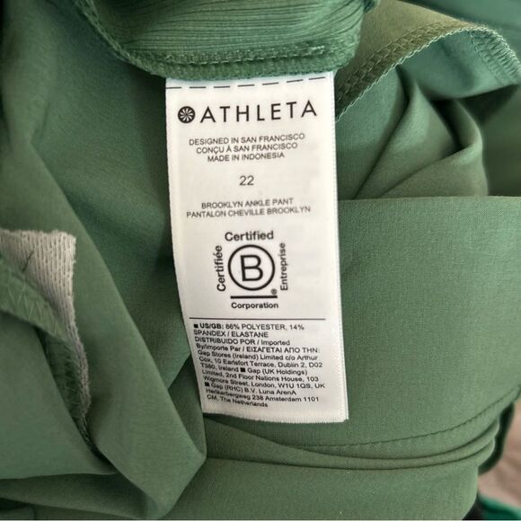 Athleta Brooklyn Mid Rise Ankle Pants in Vineyard Green Plus Size 22 - Picture 13 of 13